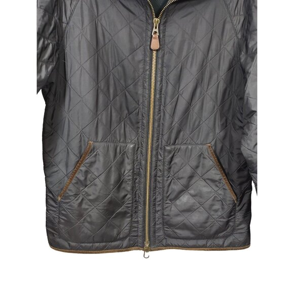 Vintage Polo Ralph Lauren Jacket 90s Brown Quilted Two Way Zip Mens Large - Picture 7 of 11